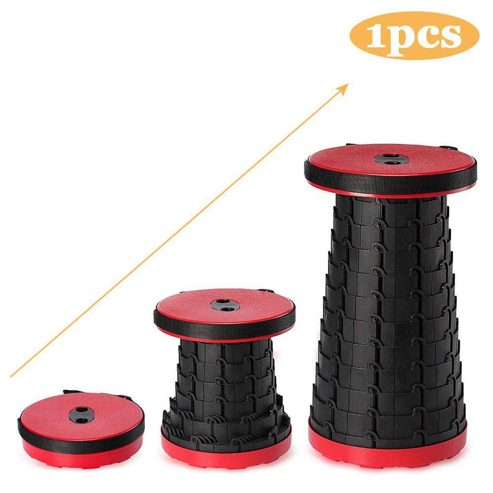Portable Retractable Folding Stool Telescopic Adjustable Chair Seat Lightweight Holds Up 330 Lbs for Outdoor Travel Camping Fishing Garden Hiking Indoors Home