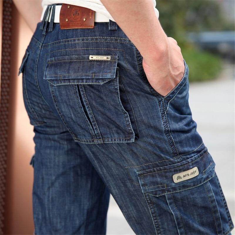 cargo pocket jeans mens