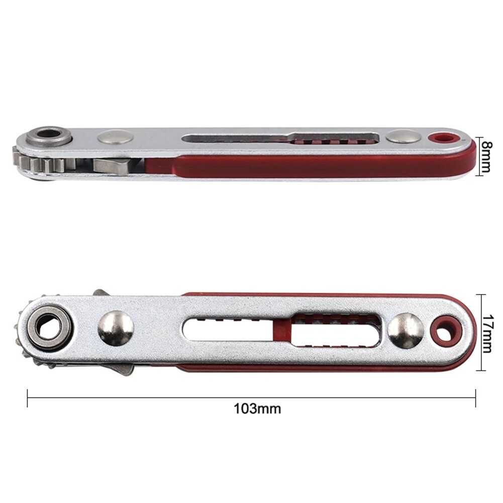 Accessory Ratchet Wrench 103mm Bidirectional Control Chrome Vanadium Steel