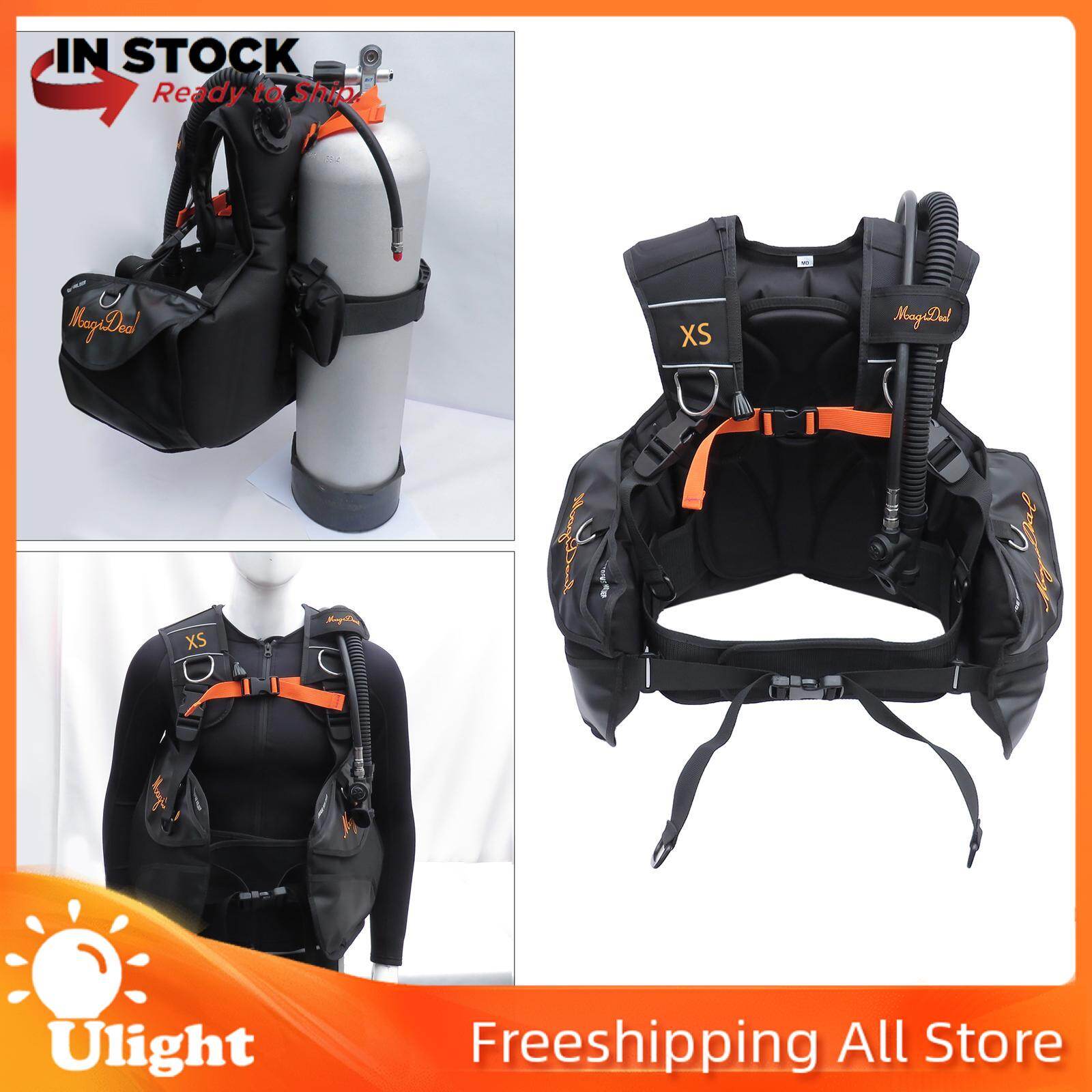 Ulight Aqualung Scuba Diving BCD Buoyancy Inflation Dive Men Black