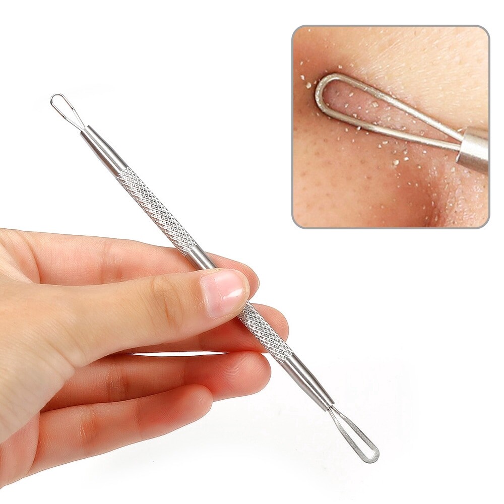 Dụng Cụ Nặn Mụn Bằng Thép Không Gỉ Kim Nặn Mụn Đầu Đen