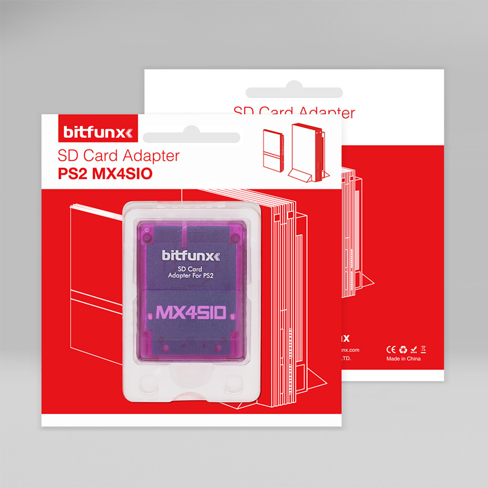 Transparent Portable Card Reader for PS2 MX4SIO SIO2SD Memory Card Adapter