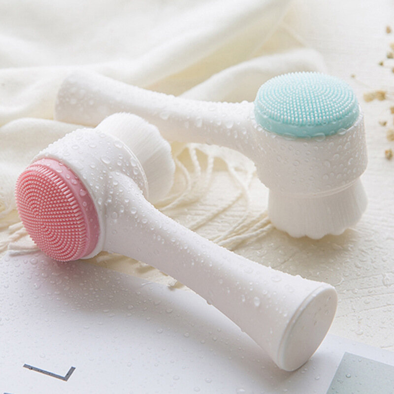 Máy Rửa Mặt Làm Sạch Sâu Hai Đầu Tiện Lợi Cọ Rửa Mặt