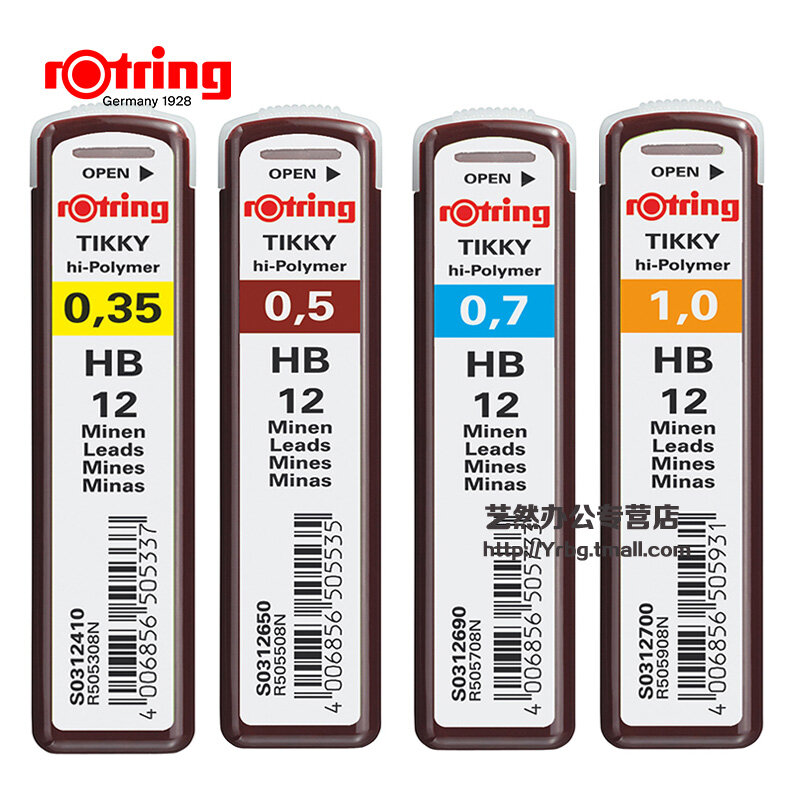 Rotring 0.35mm/ 0.5mm 0.7mm/1.0mm Automatic Mechanical pencil lead pencil refills 2pcs