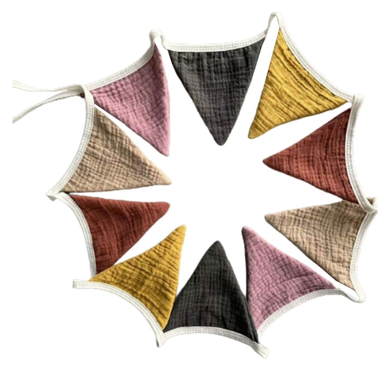 Easylover Lovely Bunting Banner Flag Banner Multicolor Triangles Flag Pennant Bunting