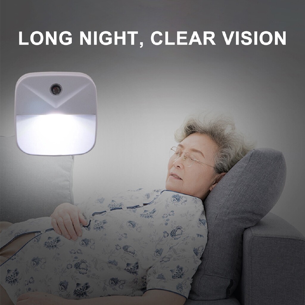 KEBIDU Đèn Chiếu Sáng Tự Động Đèn Ngủ Led Mini Cảm Biến Thông Minh Kèm Phích Cắm Đèn Tiết Kiệm Năng Lượng Cho Phòng Ngủ Đèn Tường Trong Nhà Bảo Vệ Mắt