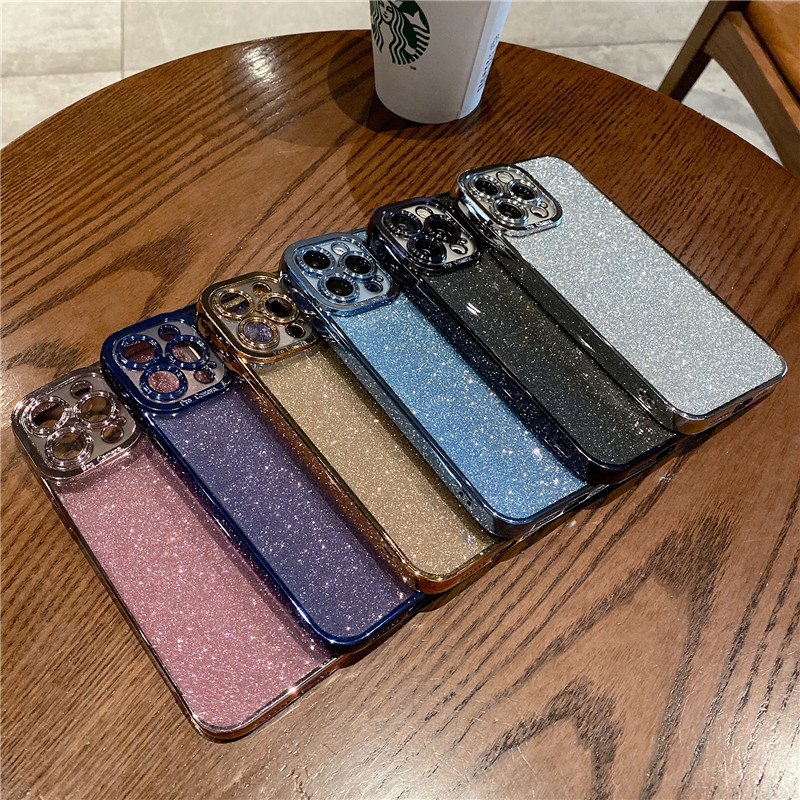 Zeallion Ốp Điện Thoại Trong Suốt Lấp Lánh Dành Cho [Apple iPhone 13 12 11 Mini Pro X XR XS Max 7 8 6 Plus SE 2020] Ốp Bảo Vệ Mềm