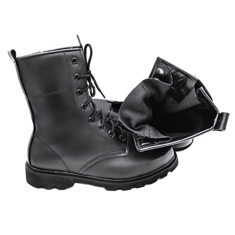 QPM551 Combat boots men's special training boots extra thick wool combat boots leather boots men's Martin snow boots security guard shoes