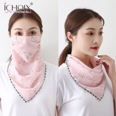 Ichoix 2020 Mới Mùa Hè Mặt Trời Voan Lụa Băng Ngoài Trời Khăn Choàng Bảo Vệ Khỏi Ánh Mặt Trời Khăn Cổ Khăn Choàng Khăn Choàng In Hoa