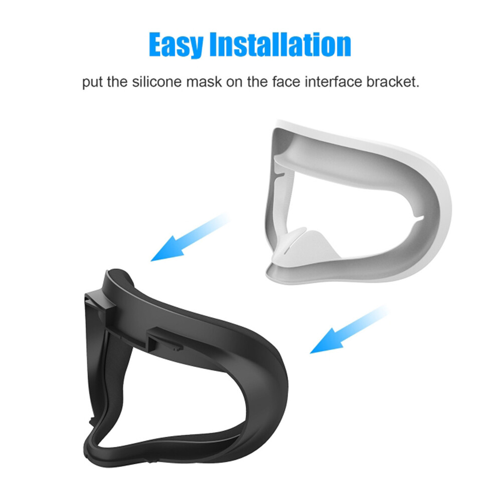 Water Sweat Proof Silicone Eye Mask Cover for Oculus Quest 2 VR Headset