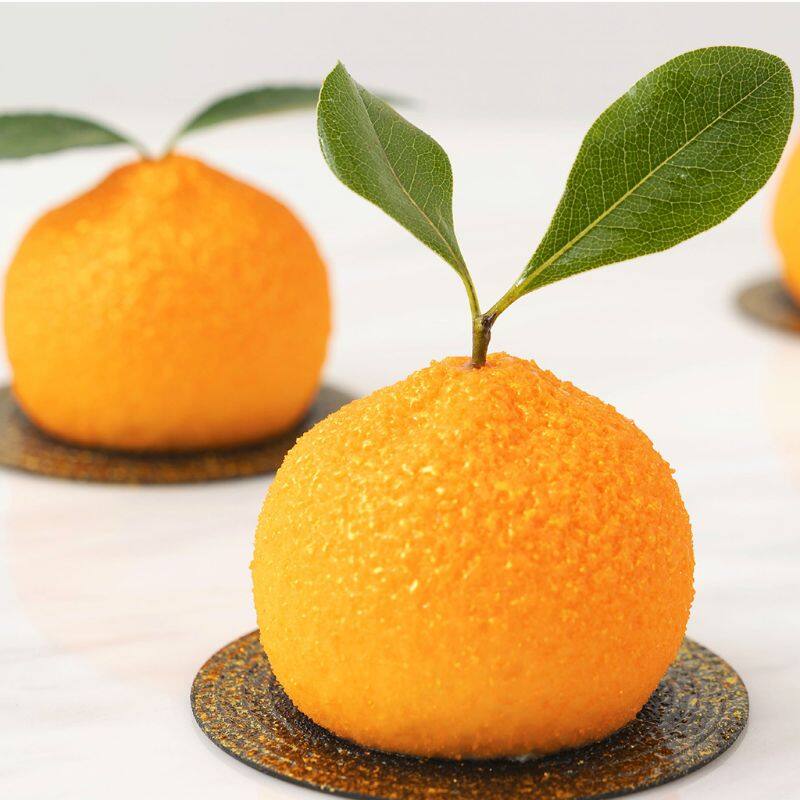 Cốc Pudding 8 Quả Cam, Khuôn Bánh Nghệ Thuật Khuôn Silicone Pan 3D, Khuôn Silicon Mousse