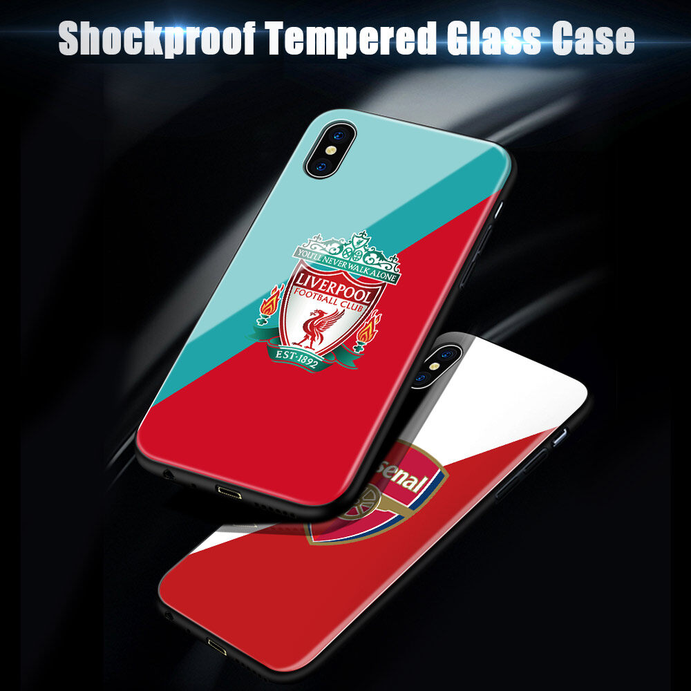 PMP Casing Case For Xiaomi Redmi Note 12 Pro 5G Note 12 Pro+ 5G Note 12 4G Note 8 Pro Redmi A2 Luxury League Football Club Phone Case For boys Logo Badge Case Tempered Glass Casing Protective Phone Back Shockproof Cover