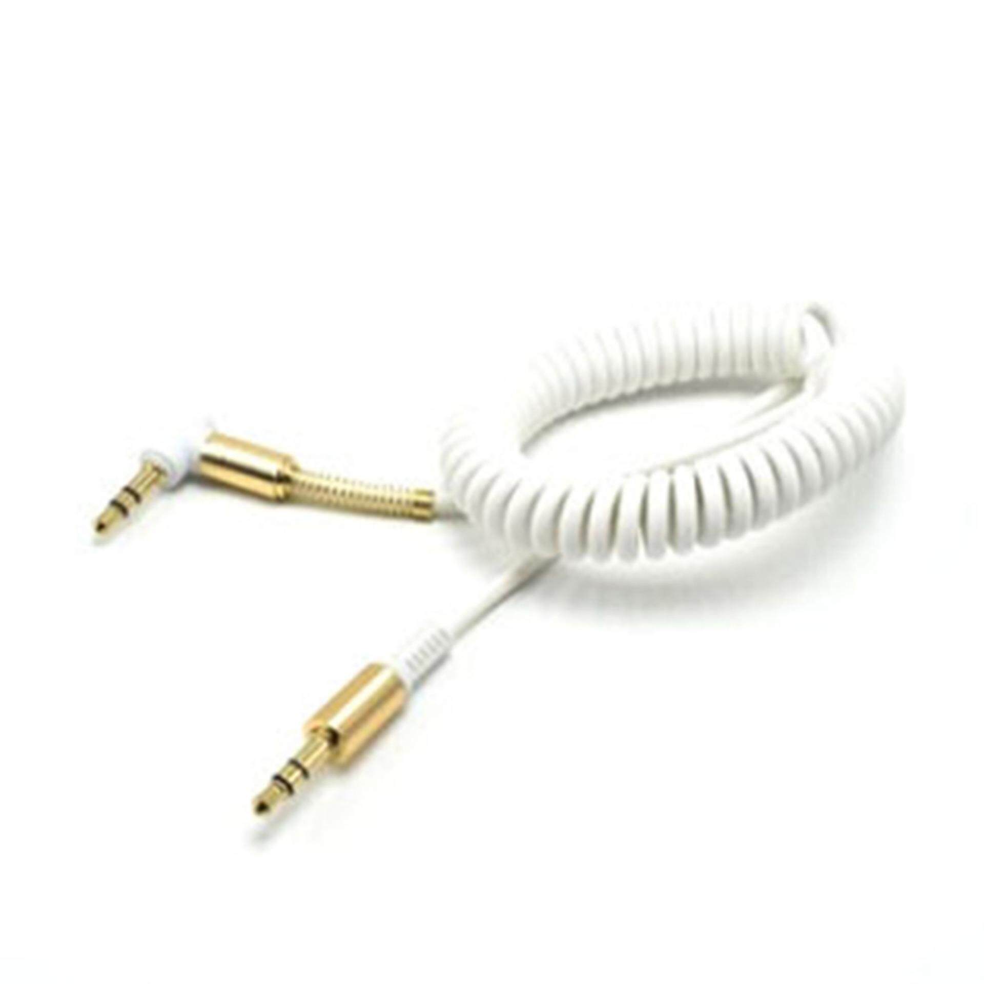 3.5 Mm Kabel Audio Fleksibel Spring Siku AUX Line Speaker untuk Komputer/Player