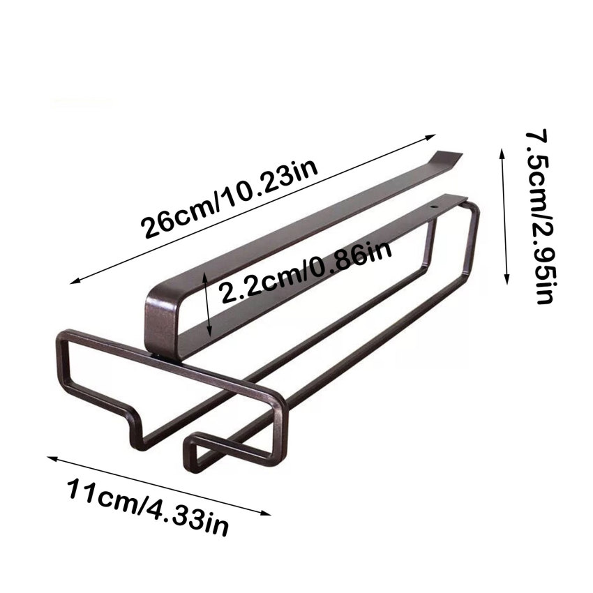 Giá Để Ly Rượu Vang Kệ Đựng Đồ Có Chân Treo Tường Đảo Ngược Giá Sắp Xếp Dưới Tủ Không Cần Đục Lỗ Giá Để Ráo Nước Dụng Cụ Nhà Bếp