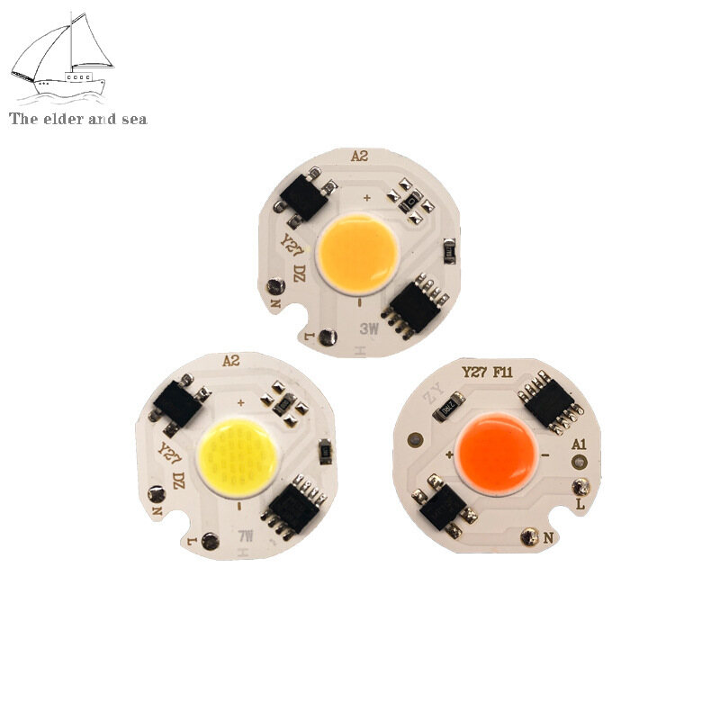 Đèn Chip LED COB 220V 3W/5W/7W/10W Đèn Chiếu Sáng Đèn Pha Tự Làm