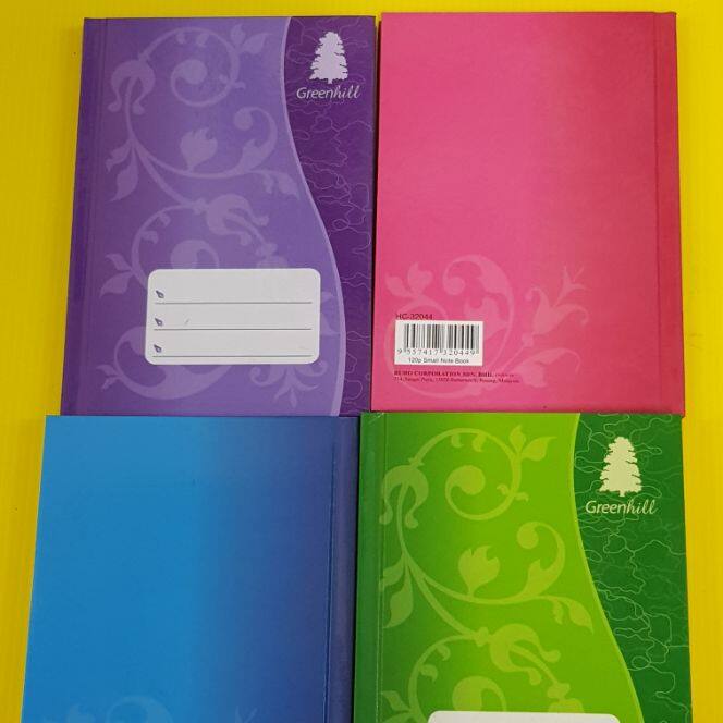 Greenhill A6 Hard Cover Small Note Book 50gsm 120 200 300 400pages 