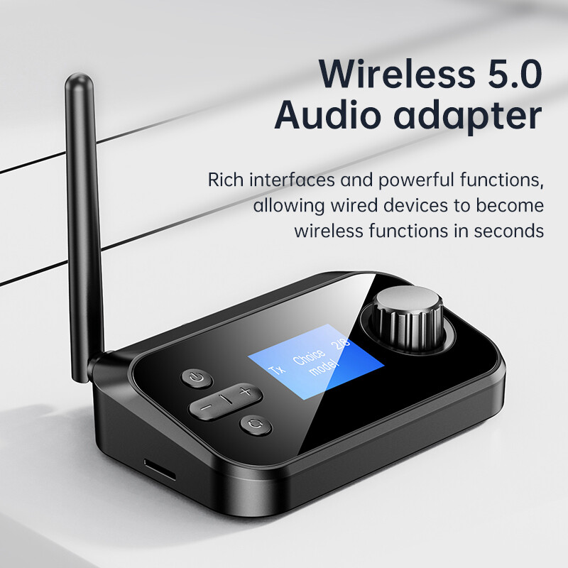 DISOUR Bộ Thu Phát Âm Thanh Bluetooth Đa Chức Năng C41 Bộ Chuyển Đổi Không Dây Âm Thanh Nổi Đồng Trục Quang AUX 3.5Mm Bộ Chuyển Đổi DAC Với Ăng Ten Hiển Thị LED Cho Bộ Khuếch Đại Xe Hơi Máy Vi Tính T V