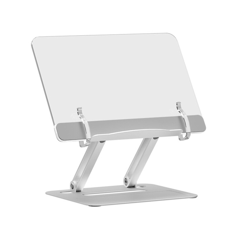 Aluminum Alloy Reading Bookshelf for Pad Tablet Laptop Holder 180 Degree Adjustable Bracket Desktop Book Support Rack