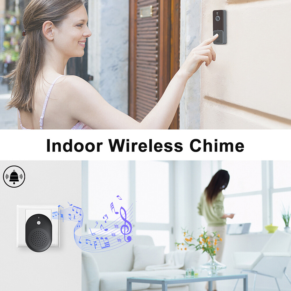DM Chuông Cửa Video Không Dây Thông Minh T6 Chuông Cửa WIFI Liên Lạc Trực Quan Kỹ Thuật Số Chuông Cửa Điện Tử Chống Nước An Ninh Gia Đình