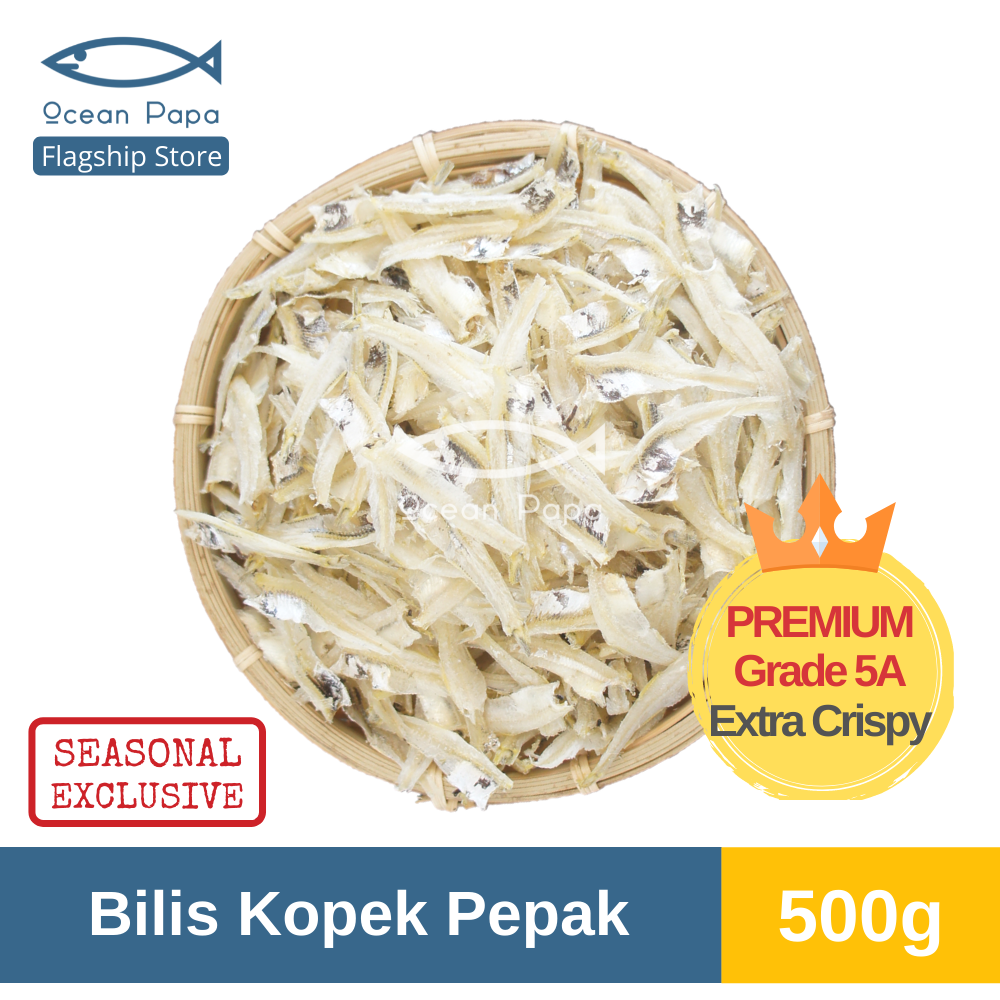 Ocean Papa Ikan Bilis Kopek Pepak Gred 5A/3A (500g) [Borong ...