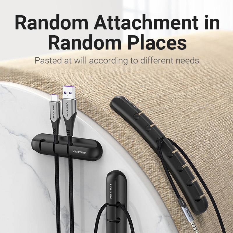 Vention Multifunction Cable Manager Cable Organizer  Silicone USB Network Cable Winder Thread management device For Date Headphone Mouse Audio Ethernet Cable Multifunction Cable Manager Cable Organizer