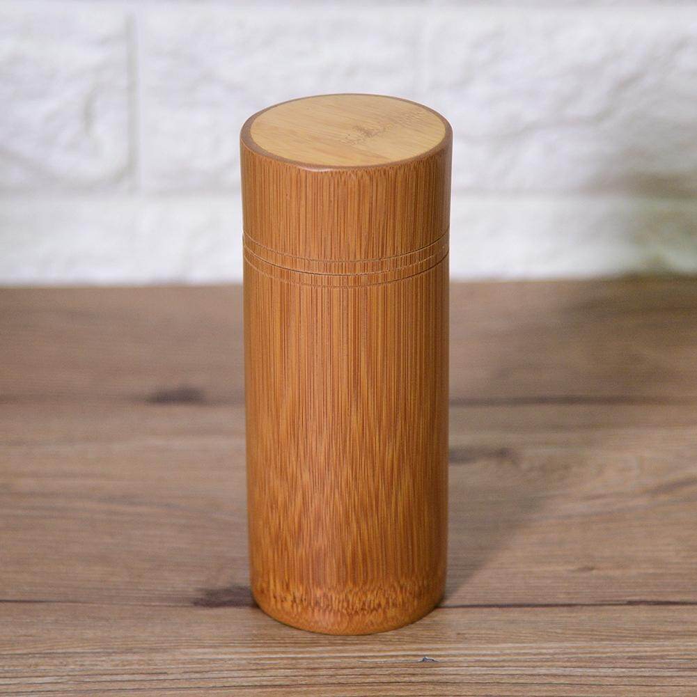Portable Bamboo Tea Jar Storage Holder Container Box