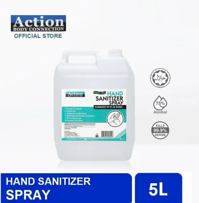 ACTION Hand Sanitizer Spray 5L [HALAL CERTIFIED] [KKM APPROVED] [LIQUID TYPE]
