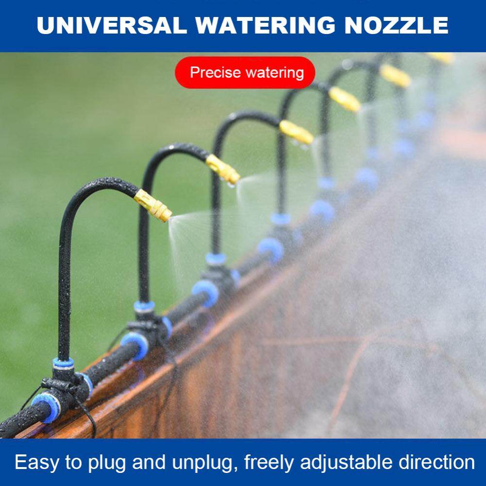 【NEW】 5M/10M Automatic Watering Kit with 20cm Rotating Copper Nozzle Atomizing Sprayer Adjustable Misting System Kit for Garden/Lawn/Agricultural Irrigation