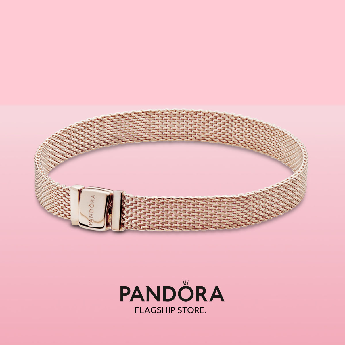2021 Original Pandoras Reflexions Rose Mesh Bracelet - tuodeng76 - ThaiPick