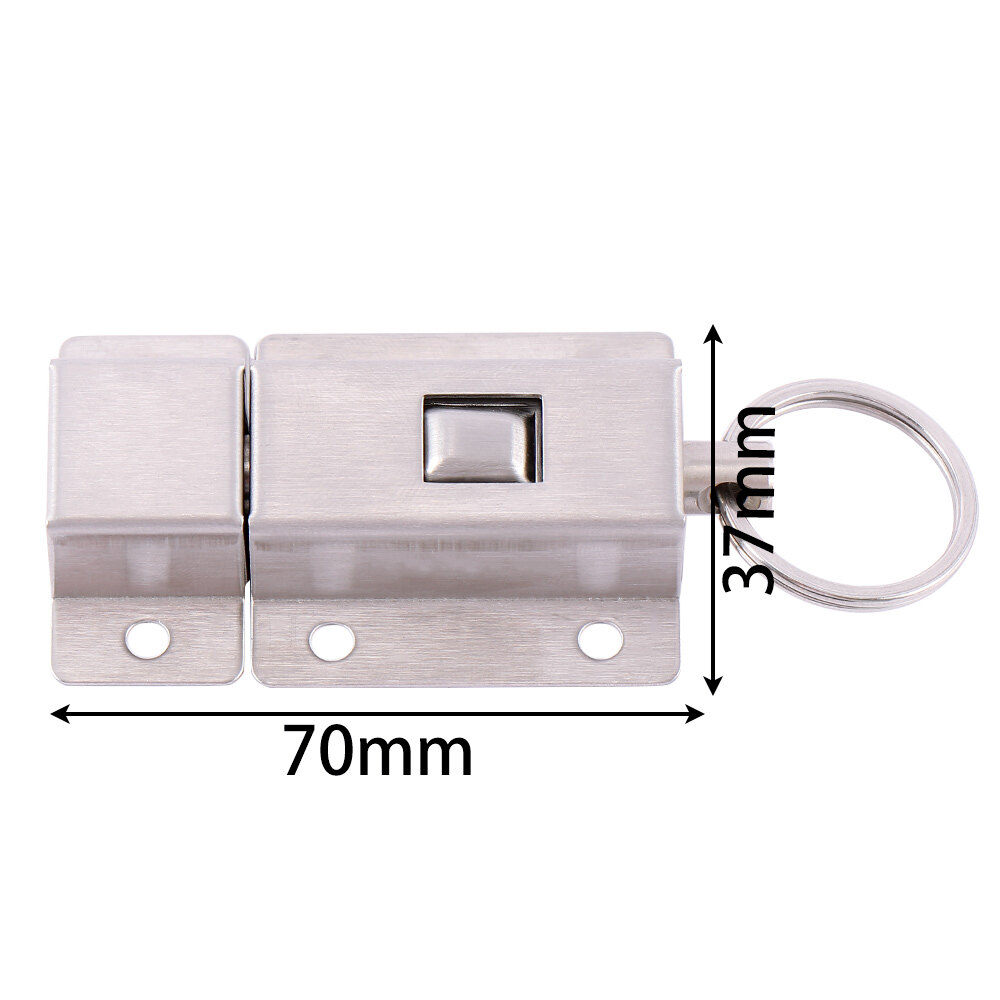 Durable with Button Spring Door Slide Lock Door Bolts Lock Barrel Bolt Door Hardware