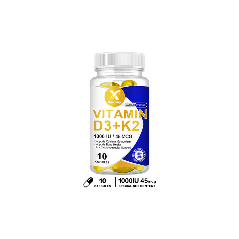Vitamin D3 1000IU Plus Vitamin K2MK7, 2in1 na Formula, Immune Complex
