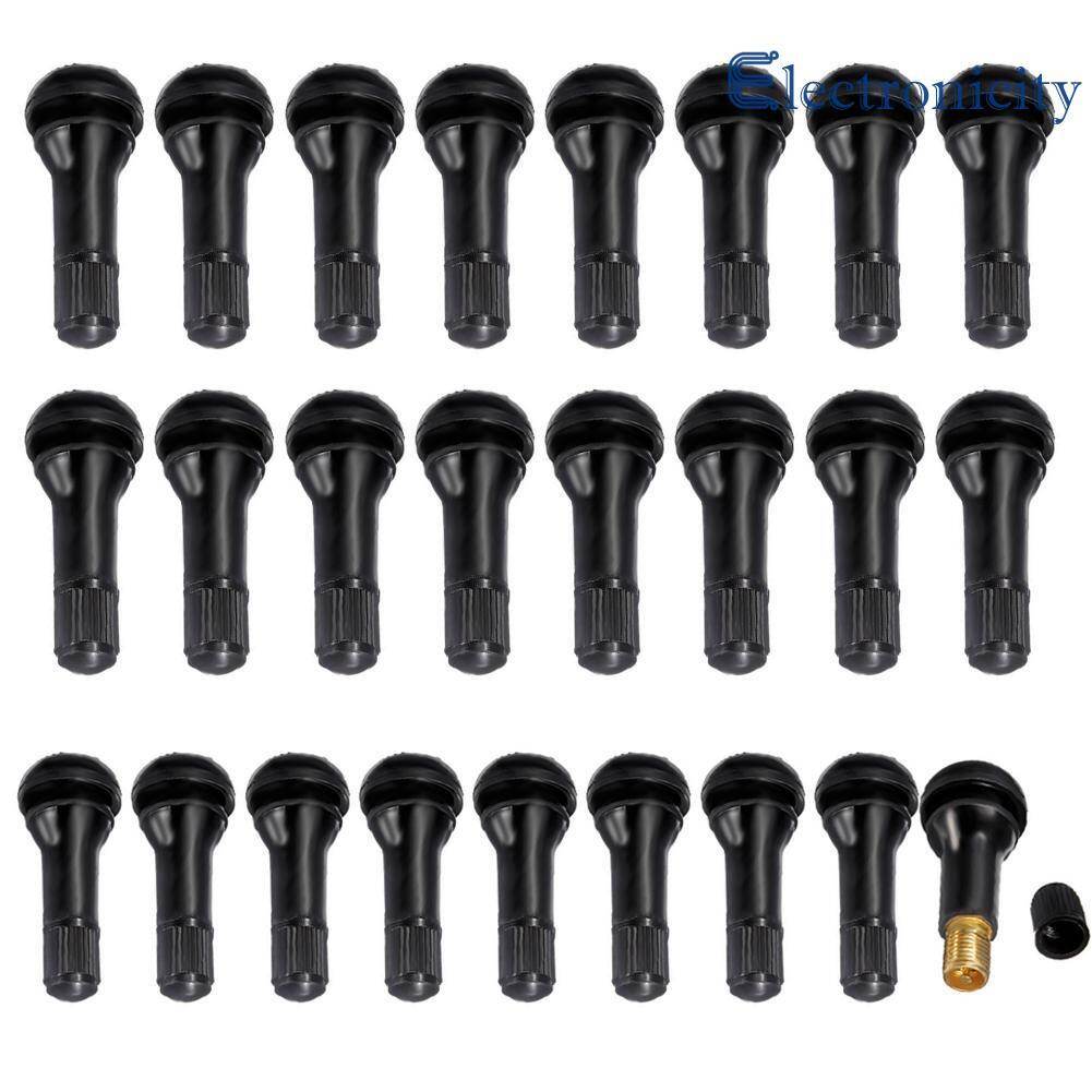TR413 Snap-in Rubber Tubeless Tire Valve Stems for Car Motorcycle (25pcs)