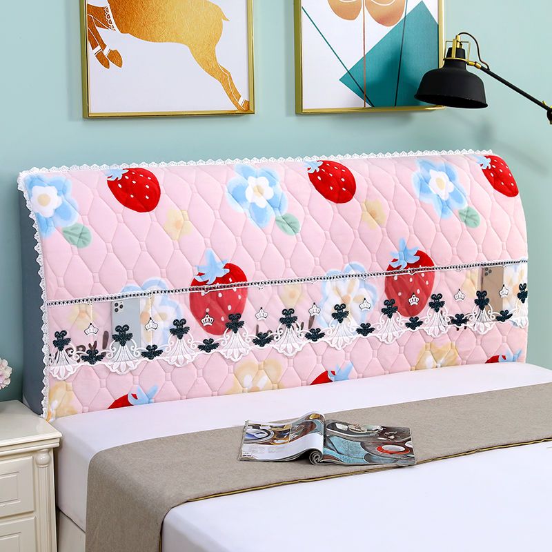 Bedside Cover Four Seasons Universal All-inclusive Quilted Thickened Bedside Cover Solid Wood Soft-packed Bed By Dust Cover