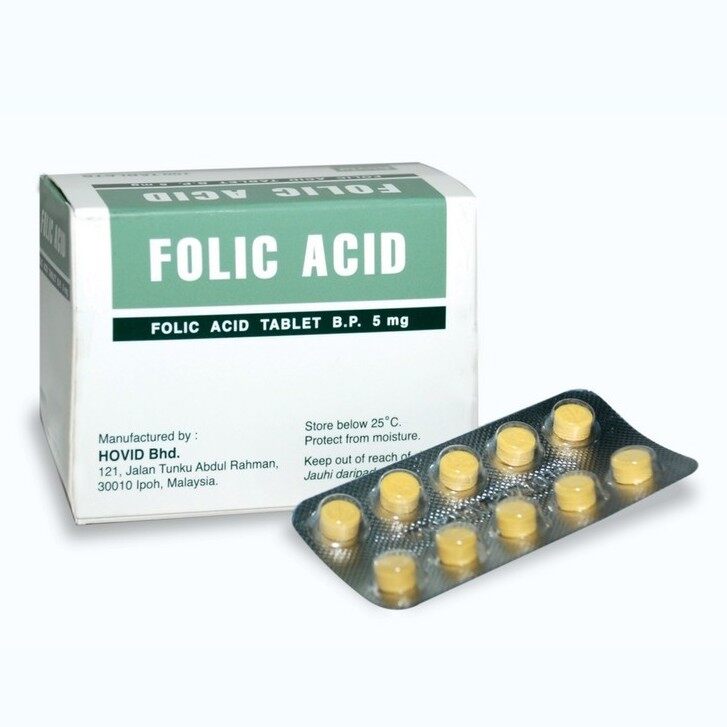 Folic Acid 5Mg (Hovid) 10's x 10 | Lazada