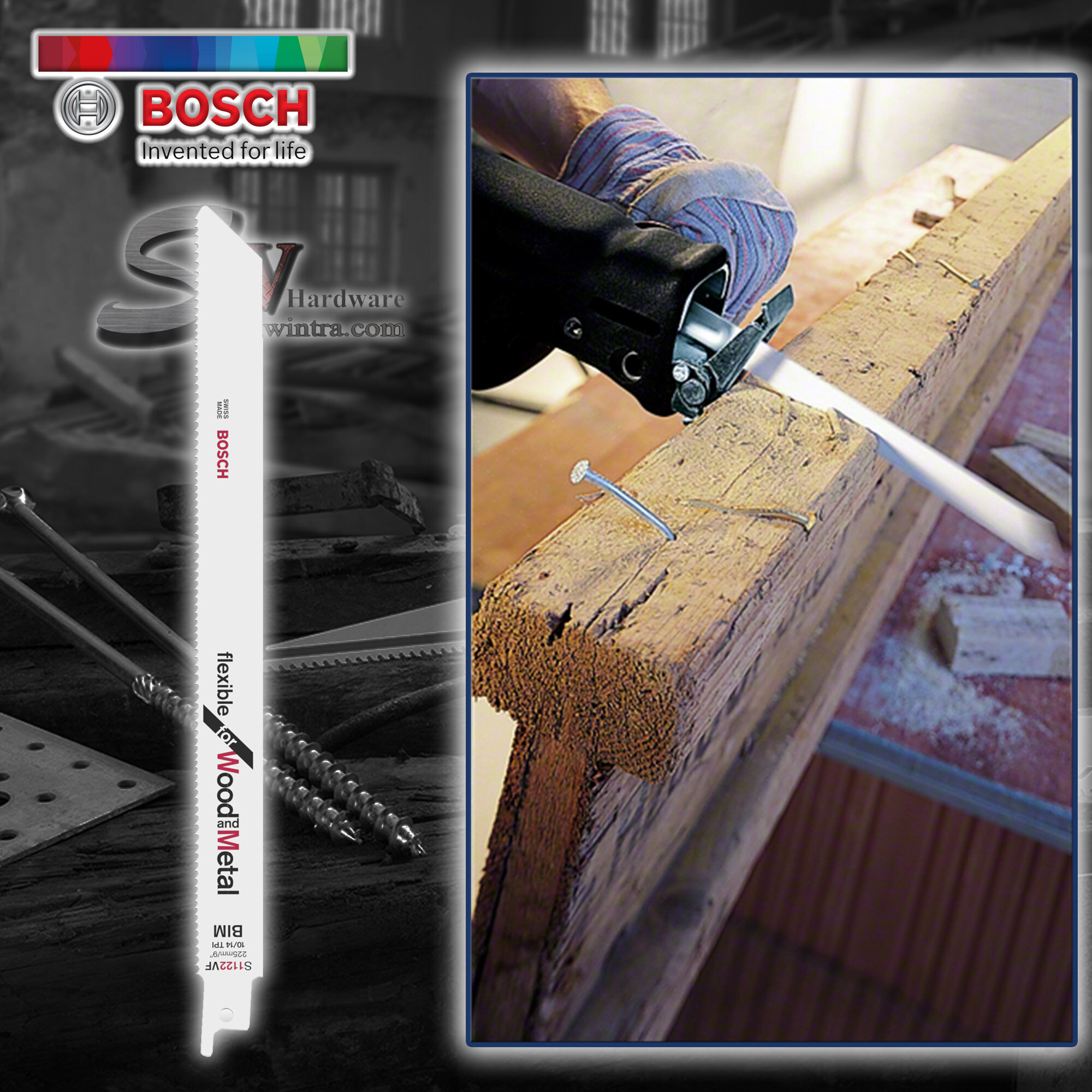 Bosch 2608656022 S 1222 VF Flexible For Wood & Metal Blade 300mm 10-14 TPI Pack | UK