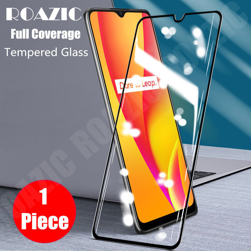 ROAZIC For Realme C15 C12 C11 C3 Screen Protector [1 Piece] 9H Hardness Clear Tempered Glass Full Cover Protective Film