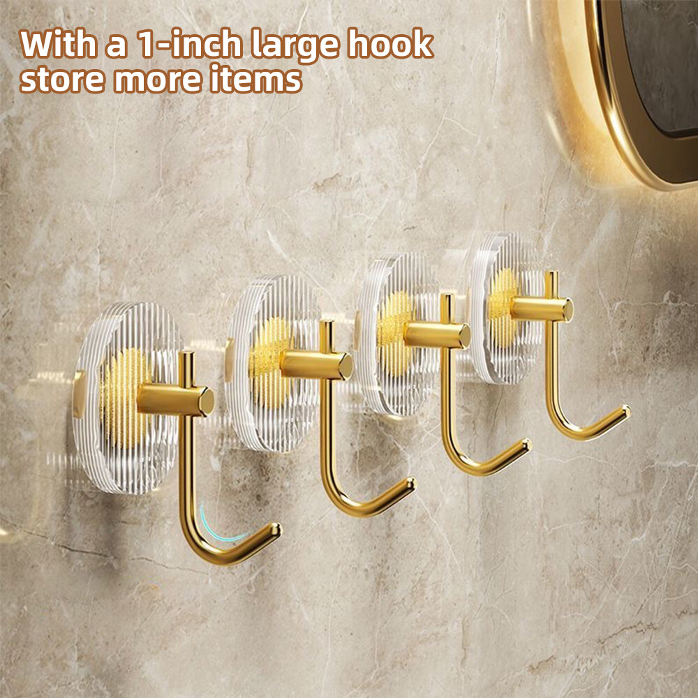 Luxury Wall Hook Self Adhesive Bathroom Kitchen Hooks Strong Adhesive Door Hook