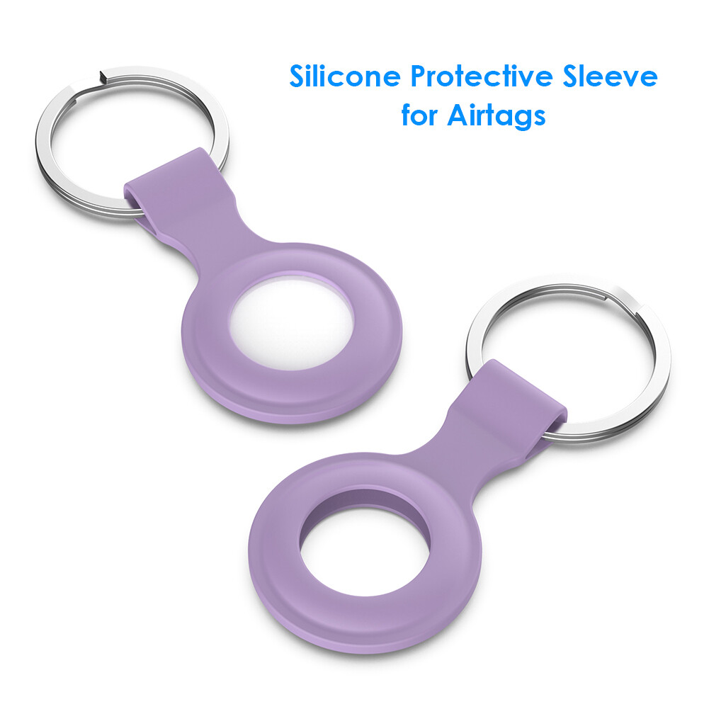 {Tenda} Silicone Protective Case Keychain Cover for Apple Airtags Locator Tracker