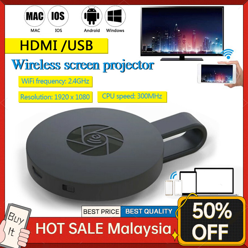 Mirascreen g2 miracast không dây hdmi dongle hd youtube tv stick mirroring hỗ trợ android dlna airplay ruija