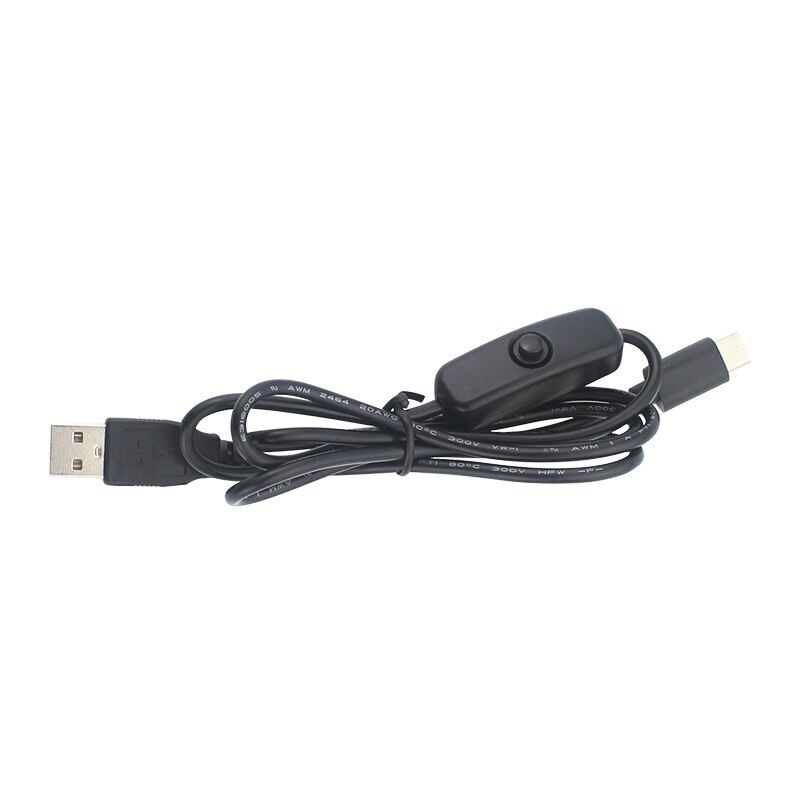 Cáp Nguồn 3A Raspberry Pi 4 1M Cáp Sạc USB Type C Có Nút Công Tắc Bật/Tắt Cho Điện Thoại Android Raspberry Pi 4
