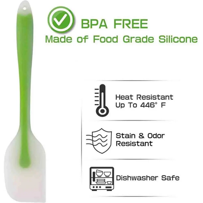 Dùng cho thực phẩm Silicone Scraper chịu nhiệt độ cao que phết bơ kem lên bánh tay cầm dài bột trộn dụng cụ nướng bánh nhà bếp