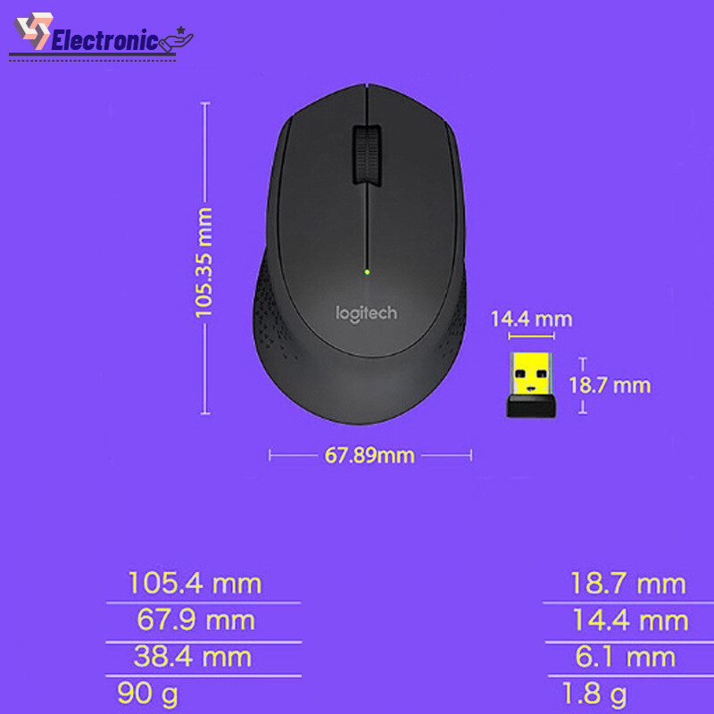 Logitech M330 Wireless Mouse Silent Mouse with 2.4GHz USB 1000DPI Optical Mouse for Office Home