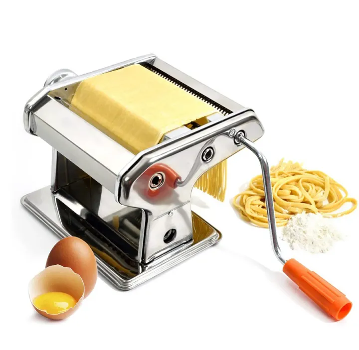 1 Layer High Quality Stainless Steel Pasta Maker Machine Hand Crank Roller Cutter Manual Noodle Makers Making Tools Rolling Press Kit Lazada