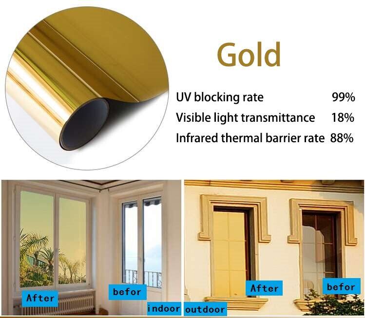 Window Tint One Way Privacy Window Film Anti-UV Heat Control Reflective Daytime Privacy Protection Glass Film for Home Office with Free Tools(30,50,60,70,80,90,100,152cm)