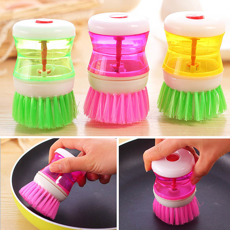 1pcs Random Color Automatic Washing Liquid Soap Washing Dish Household Kitchen Cleaning Accessories