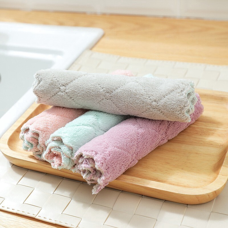 Microfiber Kitchen Dish Cloth Super Absorbent High-Efficiency Tableware Towel Kitchen Tools Household Cleaning Cloths
