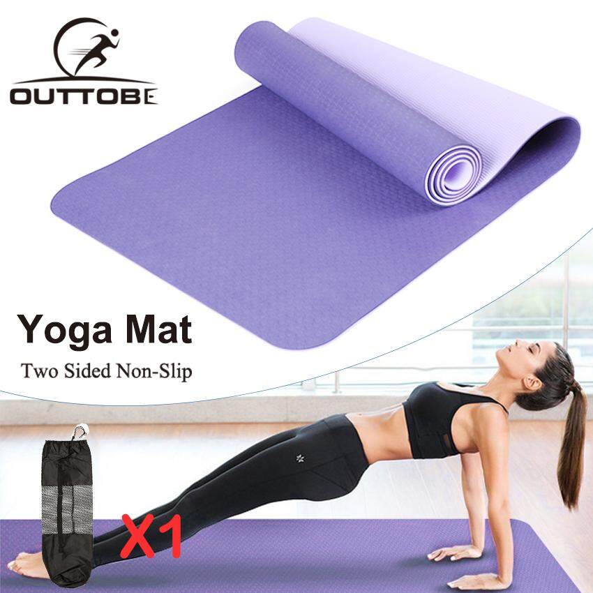 Outtobe Yoga Mat 6mm Gym Exercise Eco Friendly Non Slip Outtobe Yoga Mat 6mm Gym Exercise