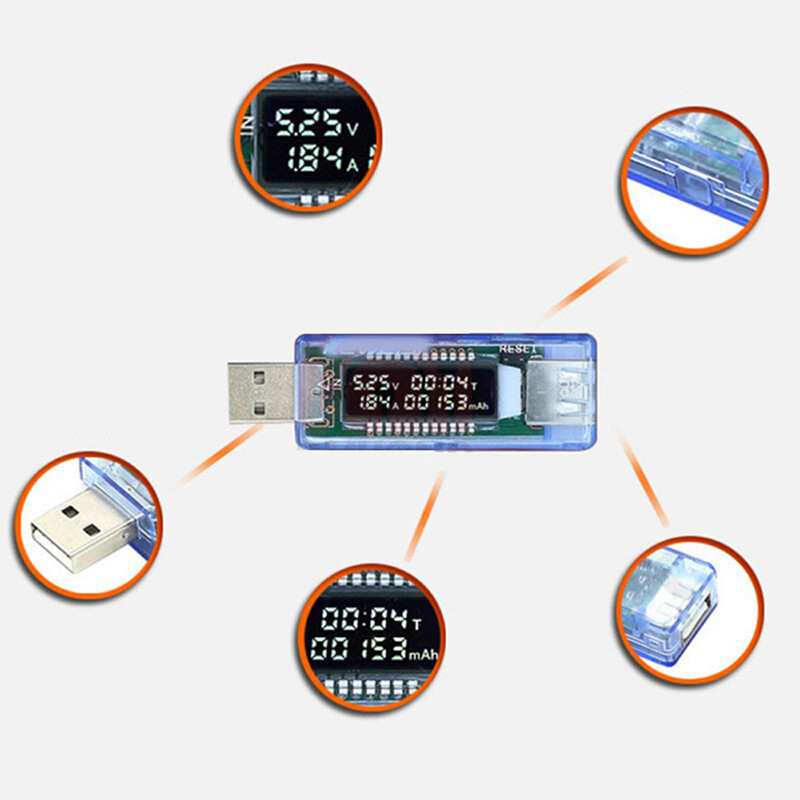 Máy Kiểm Tra Sạc USB Máy Đo Dòng Điện Áp Bác Sĩ Vôn Kế Ampe Kế Máy Kiểm Tra Dung Lượng Pin Máy Dò Điện Di Động