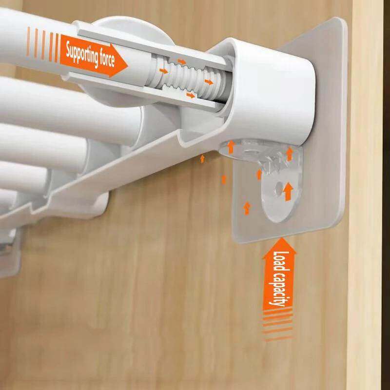 12 Giá đỡ dạng chốt tự dính cho kệ móc/ kệ treo tường/ tủ quần áo Polocat-INTL