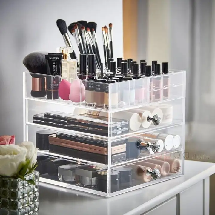 Mumu Style 4 Tier Acrylic Makeup Organizer Drawer Compartment